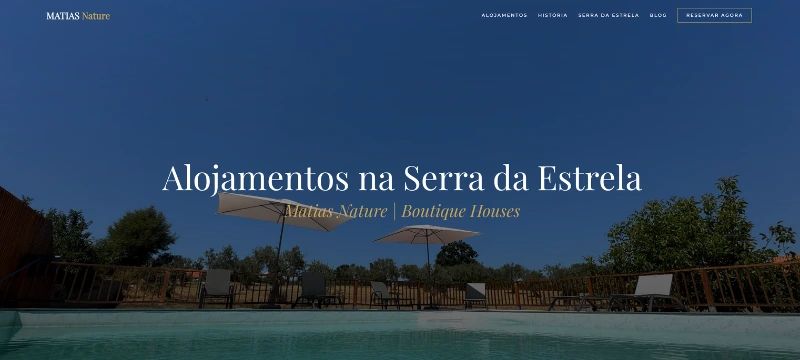Matias Nature - Serra da Estrela — Website para alojamento local com sistema de reservas.