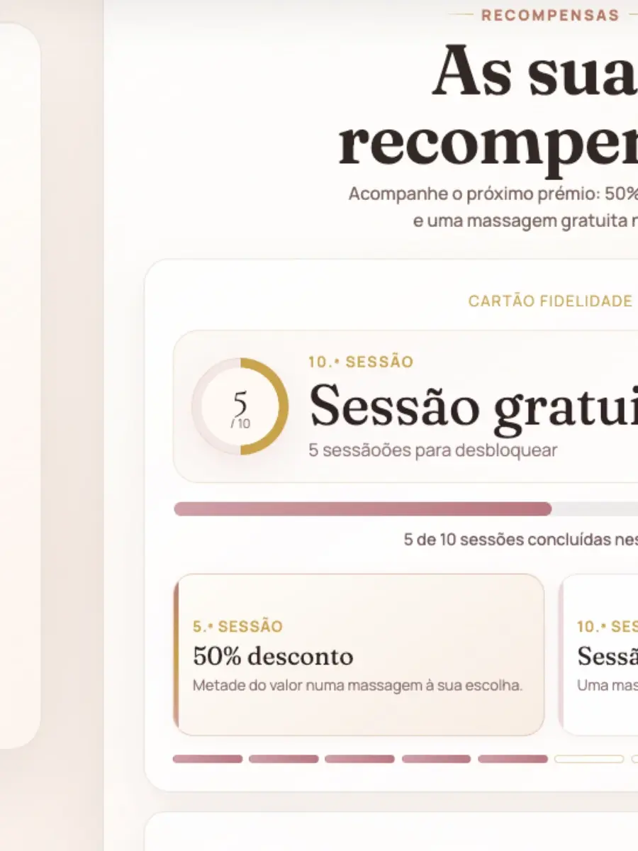 Espaço reservado para screenshot da área de cliente com cartão VIP e sistema de reservas